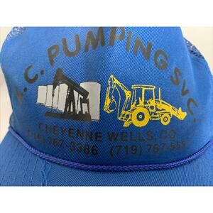 K C Pumping SVC Mohr's Colorado Blue Tucker Hat Cap Snapback Mesh Back Backhoe